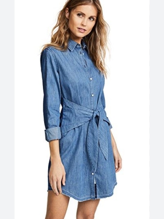 rag & bone Dresses & Skirts - Rag and Bone Indigo Denim Destroyed Sadie Dress Size Small